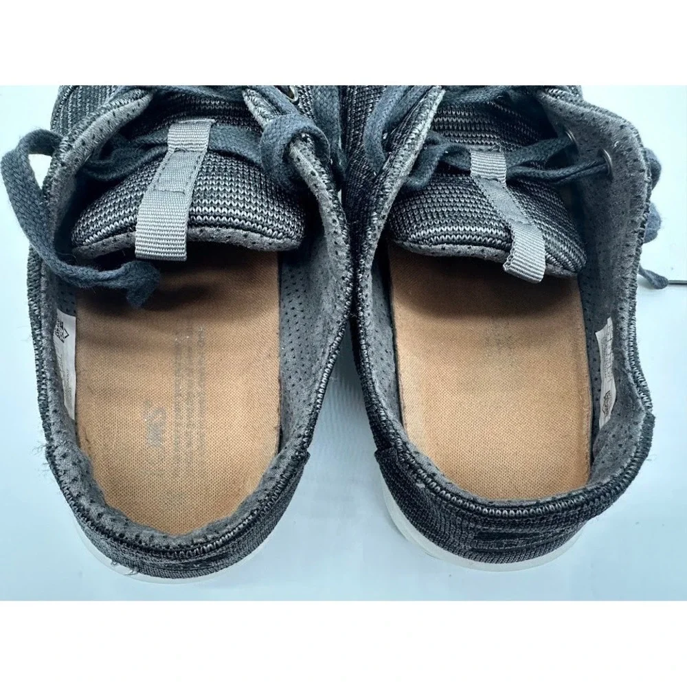 TOMS Del Rey Mens Sneakers Black Grey Space Dye Knit Lace Up Shoes Size 9